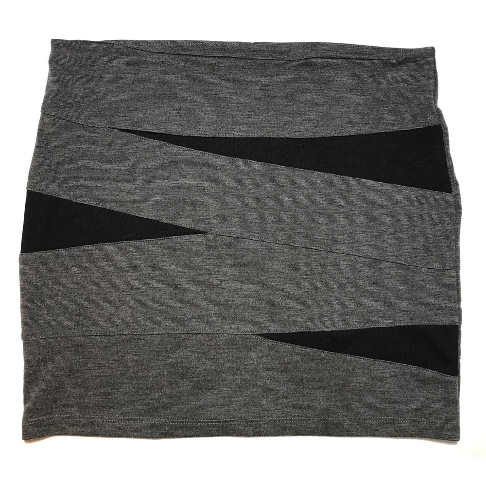 PAPAYA | Spliced Skirt, Grey -- S